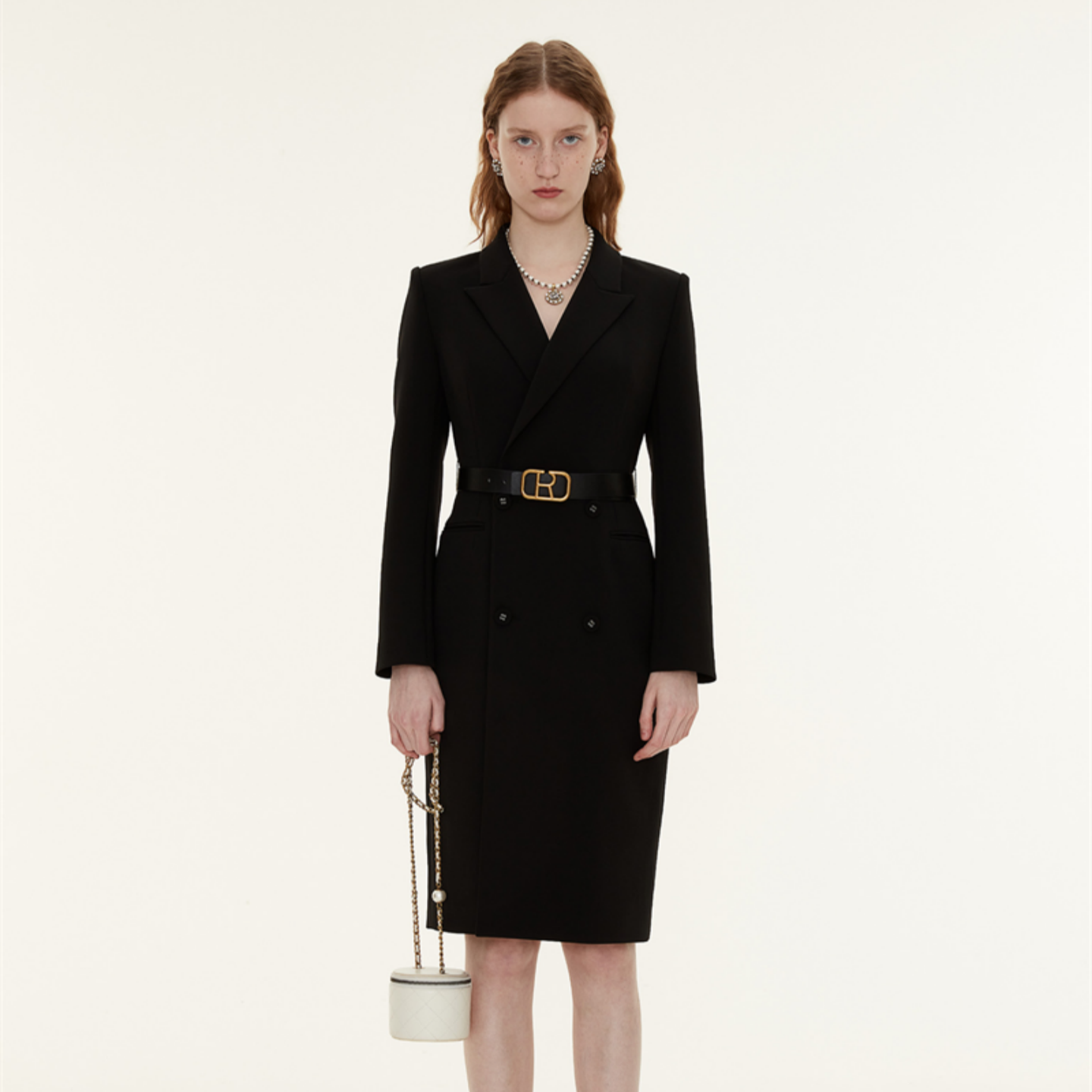 CAROLINE/卡洛琳2023春季西装连衣裙女风衣专柜正品P601102B-3980