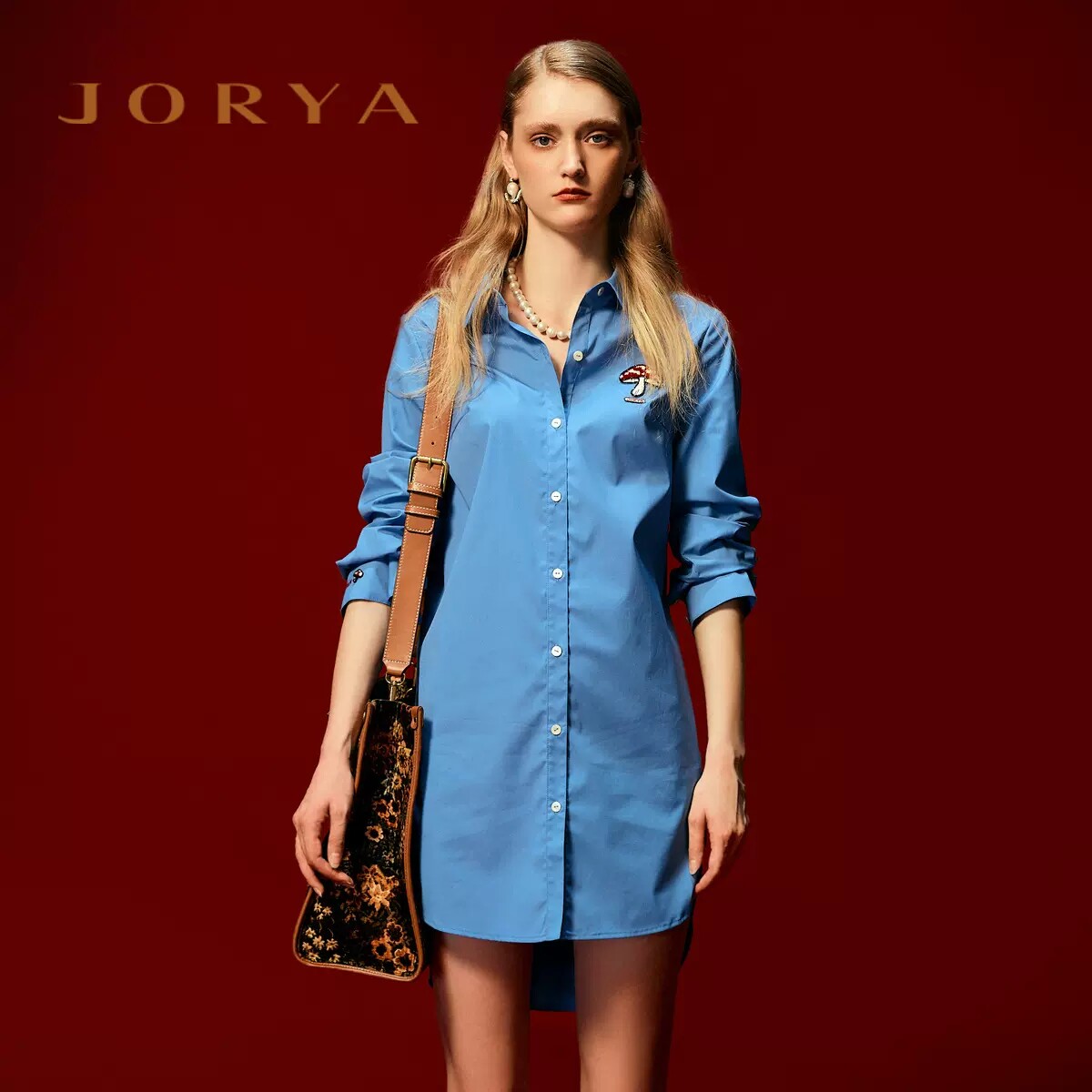 JORYA/卓雅衬衫裙连衣裙2022秋季专柜正品O147902B-3680