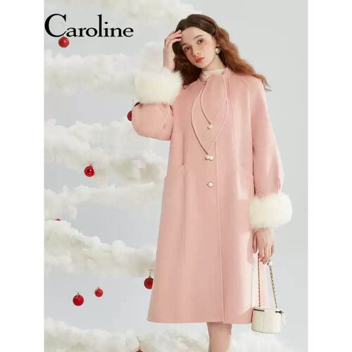 CAROLINE/卡洛琳2023秋季毛呢外套女大衣专柜正品ECRDCA80-3980