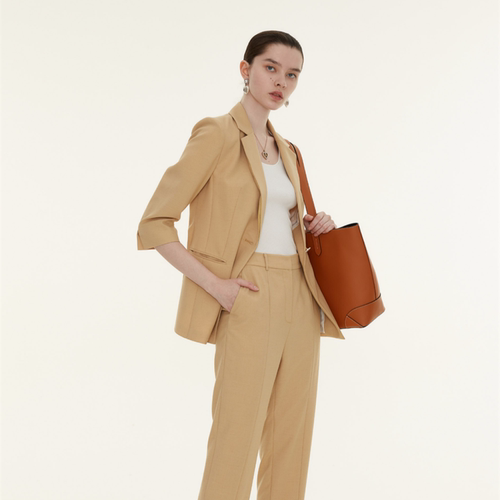 CAROLINE/卡洛琳2023春季修身西装外套上衣专柜正品P603901B-2680