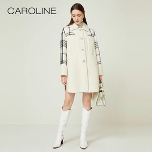 CAROLINE卡洛琳 中长款大衣毛呢外套21秋季新品专柜ECRBCA95