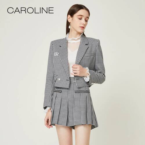 CAROLINE/卡洛琳高腰裙裤阔腿短裤子21秋季专柜正品ECRBCA59-1280