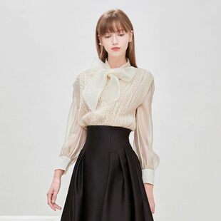 CAROLINE/卡洛琳2023冬季针织衫上衣三件套专柜ECRDDG02-1680