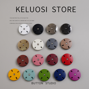 高档金属暗扣超薄宝宝儿童摁扣子母扣圆形纽扣扣子大衣隐形按扣