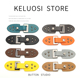 KELUOSI 高档皮扣大衣纽扣外套袖 口收腰皮对扣毛衣金属黑带皮扣子