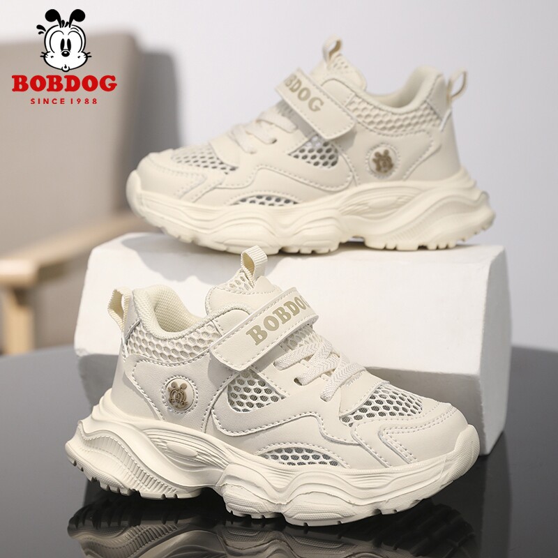 巴布豆童鞋儿童运动鞋2025夏季新款透气轻便男童单网鞋女孩休闲鞋