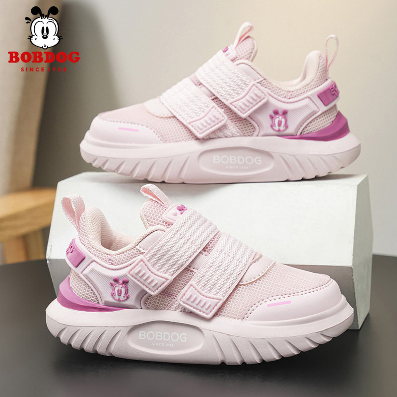 巴布豆童鞋女童运动鞋2025春秋新款中大童网面透气轻便儿童休闲鞋