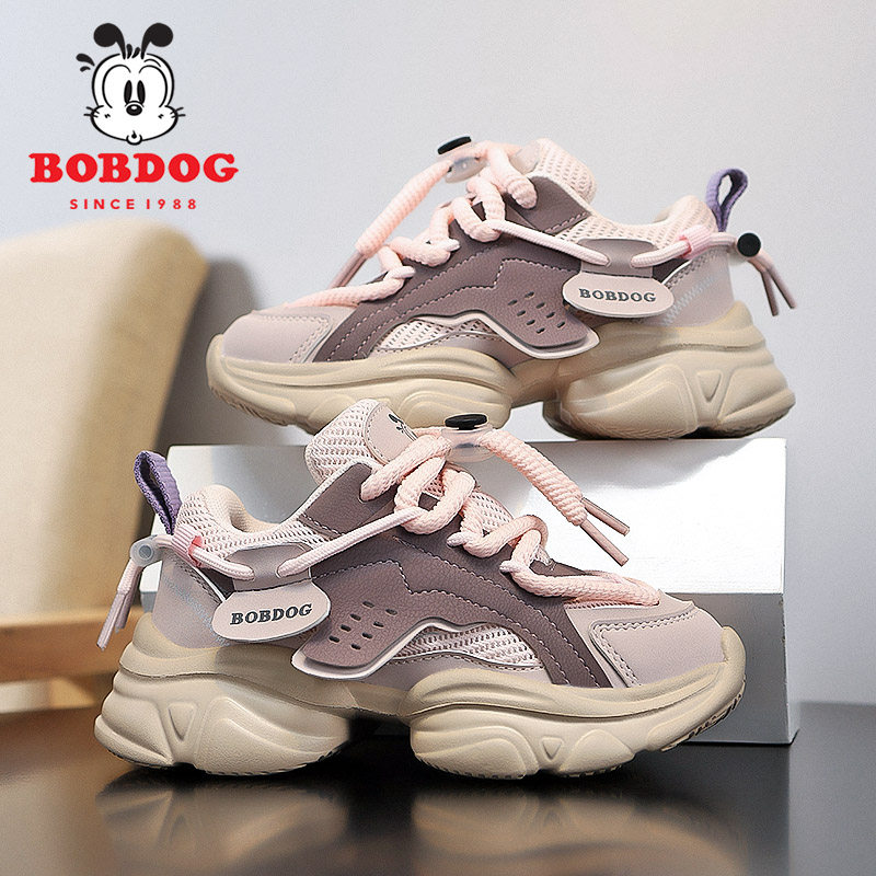 巴布豆童鞋女童鞋子2025秋季新款时尚潮女孩老爹鞋百搭儿童运动鞋