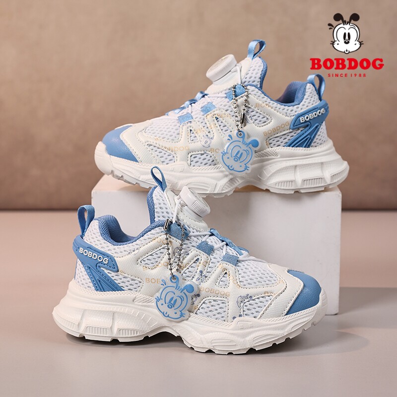 巴布豆童鞋男童运动鞋2026春秋新款网面透气中大童鞋子男孩老爹鞋