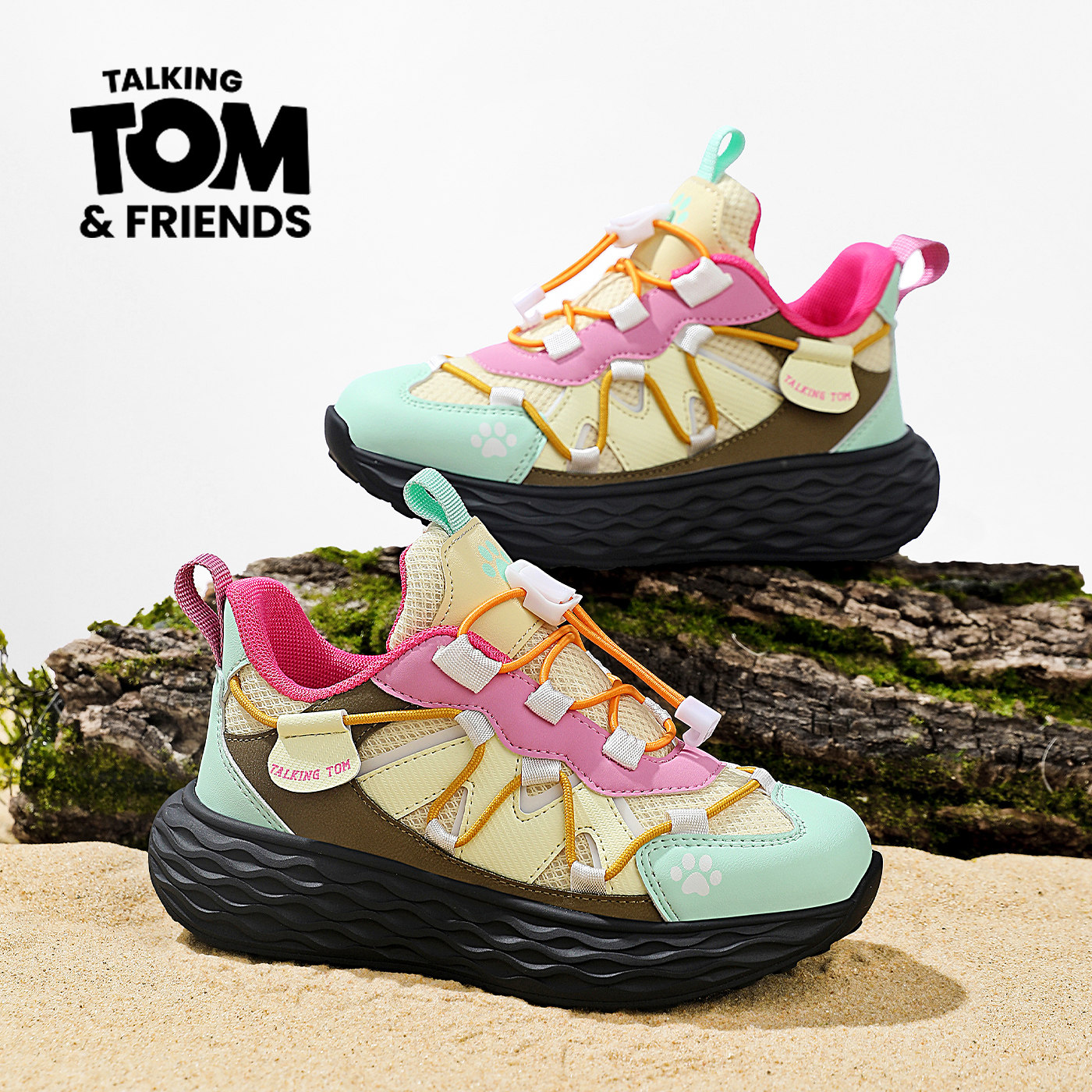 汤姆猫童鞋女童运动鞋2026春秋新款中大童网面透气儿童轻便跑步鞋