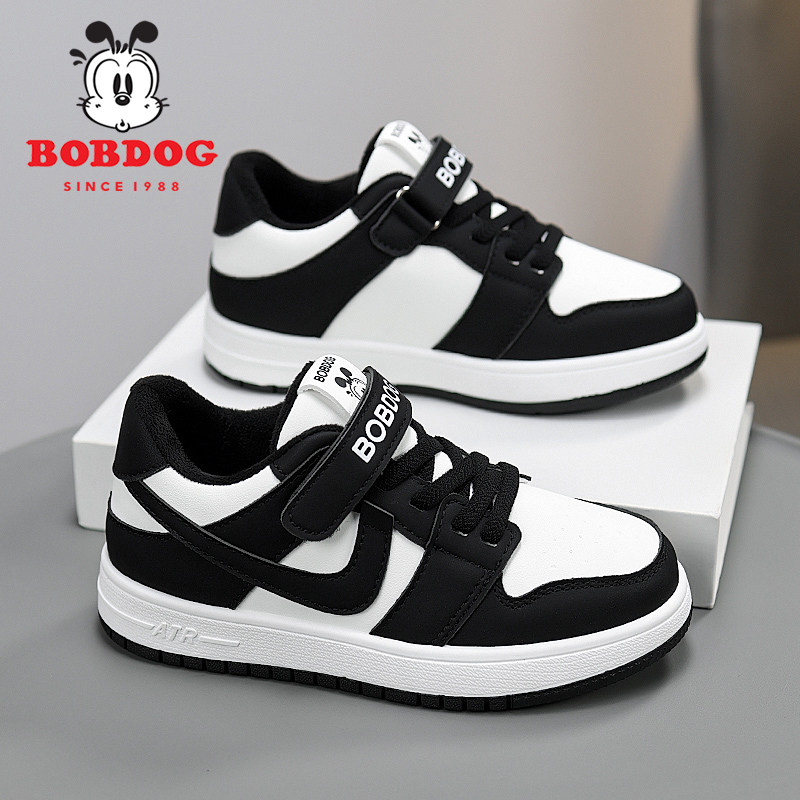 巴布豆童鞋男童棉鞋2025冬季新中大童加绒保暖儿童运动鞋男孩板鞋