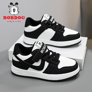 巴布豆童鞋男童棉鞋2025冬季新中大童加绒保暖儿童运动鞋男孩板鞋