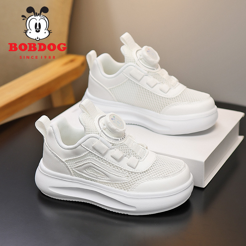 巴布豆透气单网儿童旋转扣运动鞋