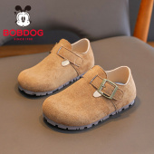 女童勃肯鞋 豆豆鞋 2025春秋新款 子女孩复古休闲鞋 儿童鞋 巴布豆童鞋