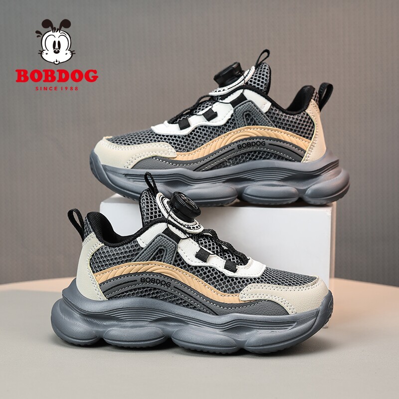 巴布豆童鞋男童运动鞋2026夏季新款透气中大童单网鞋子儿童跑步鞋