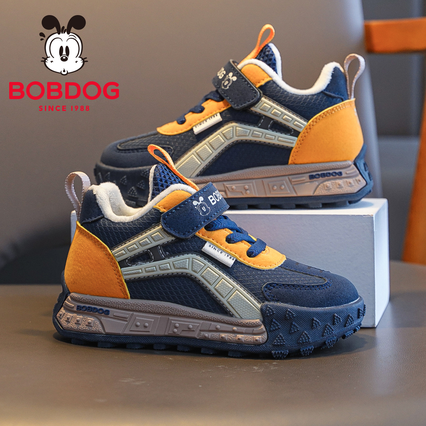 巴布豆童鞋男童棉鞋冬季2025新款