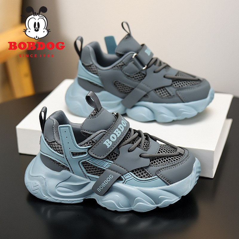 巴布豆童鞋男童单网运动鞋2026夏季新款透气儿童鞋子男孩老爹鞋潮