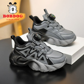 男孩老爹鞋 巴布豆童鞋 皮面防水儿童运动鞋 子2025春秋新款 潮 男童鞋