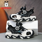 防滑软底旋转纽扣儿童沙滩鞋 巴布豆童鞋 新款 2026夏季 男童包头凉鞋