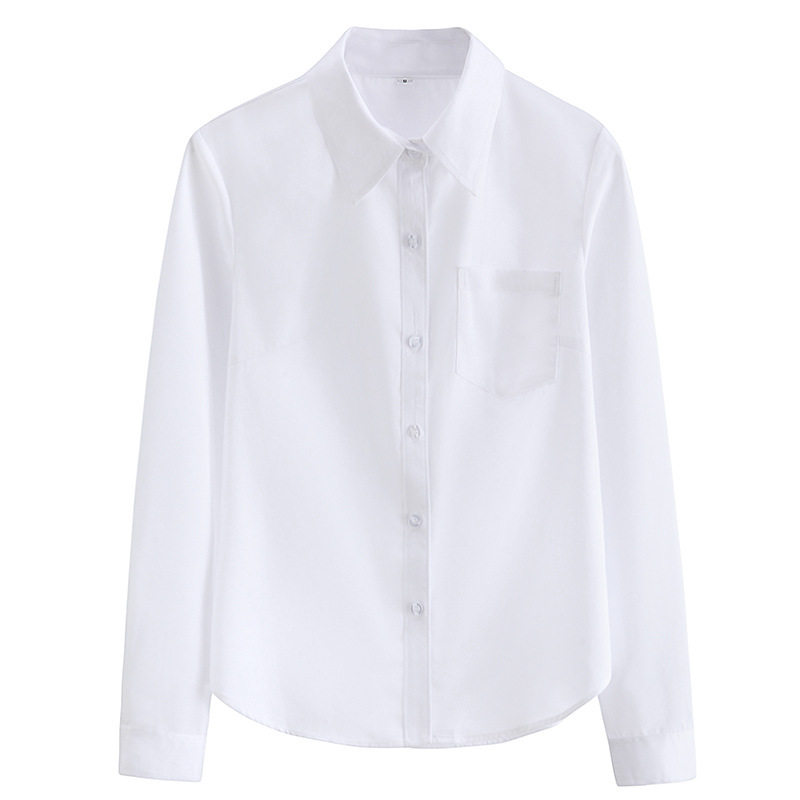 jk制服长袖白衬衫基础款女学院风夏季短袖衬衣初高中学生毕业班服