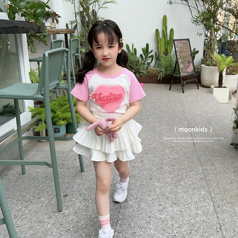 女童裙夏装白色蛋糕裙公主半身裙女宝宝百褶裙儿童防走光蓬蓬裙裤