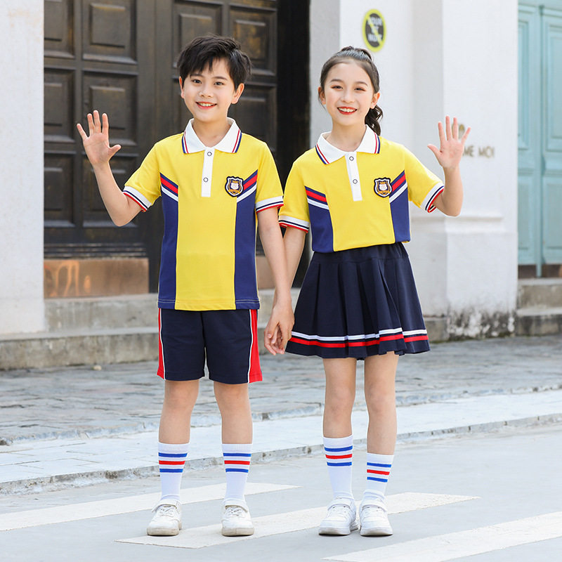 英伦学院风男女T恤小学生校服儿童幼儿园园服运动班服演出服套装