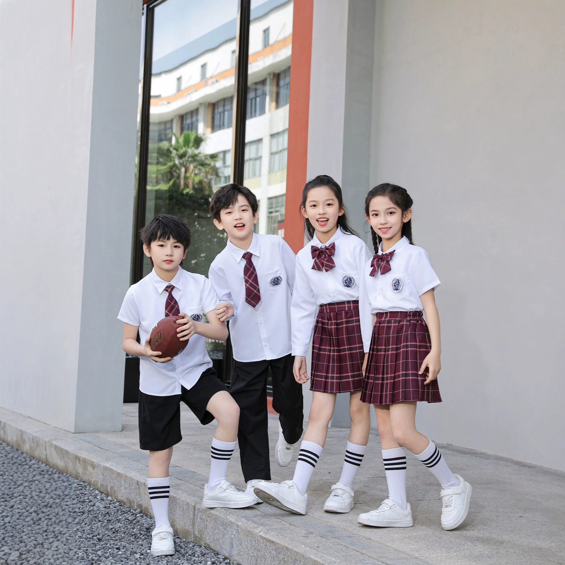 儿童大合唱小学生白衬衫朗诵比赛毕业季拍照运动会班服表演服套装
