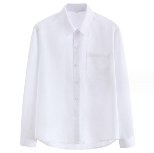 JK白色衬衫学院风男装尖领长袖工作制服高初中生校服白衬衣男班服