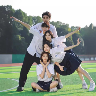 jk制服衬衫附中衬衫夏装初高中学生毕业季运动会合唱班服表演套装