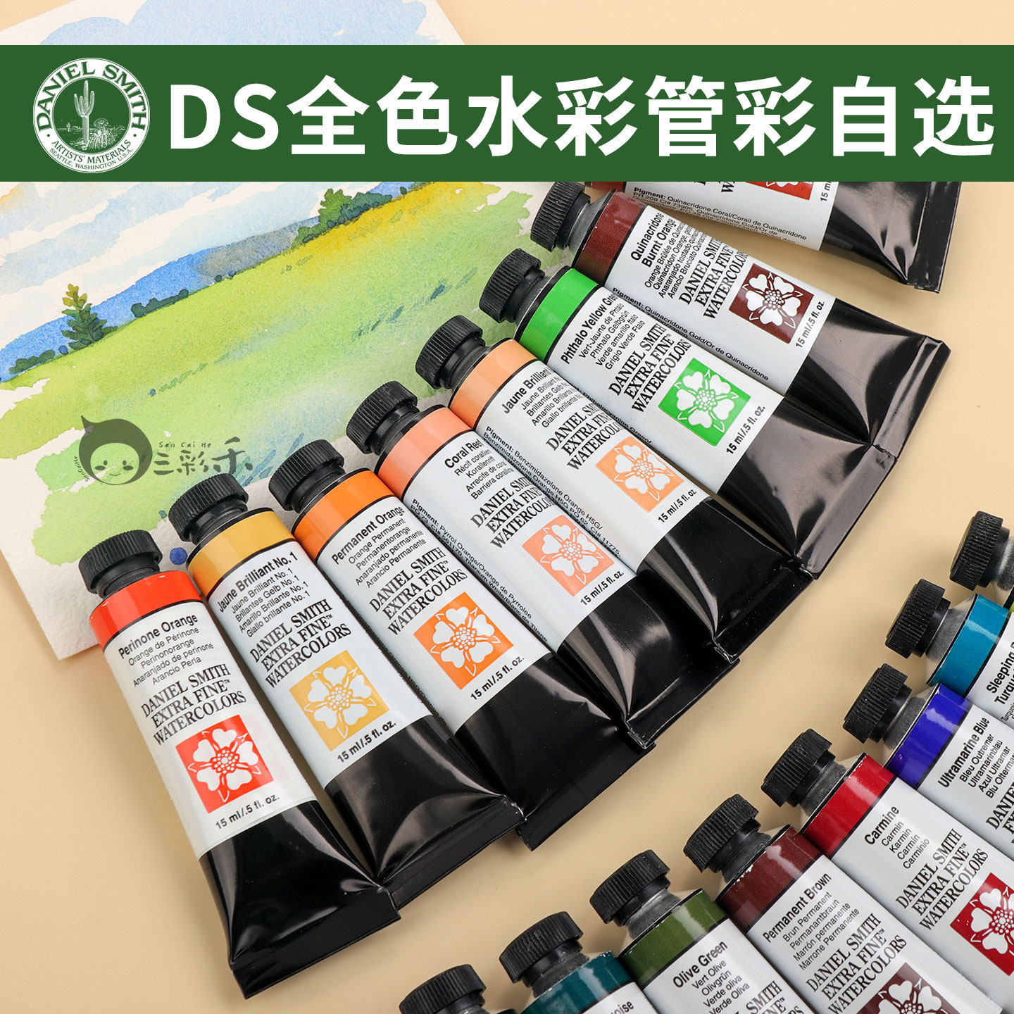 DS水彩颜料管彩全色自选