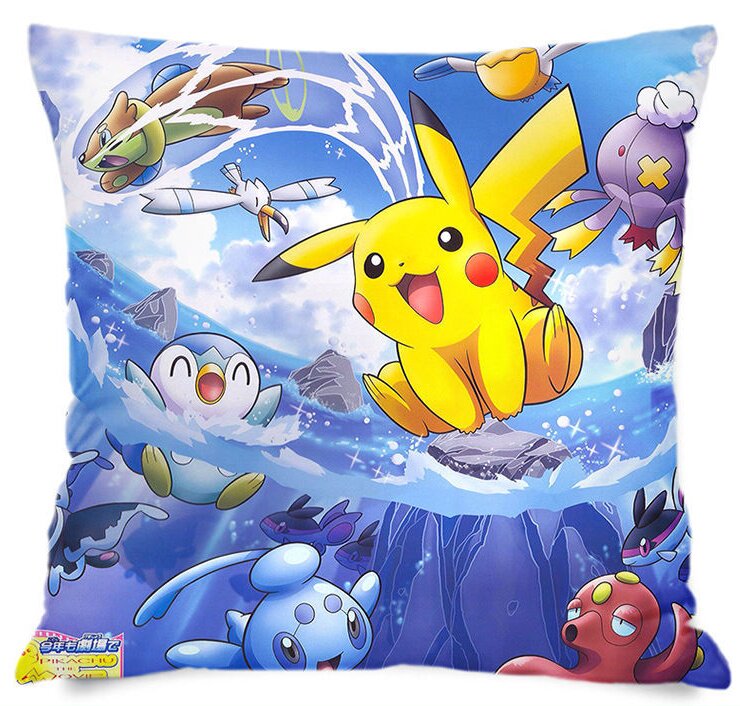 定做卡通皮卡丘印图儿童小抱枕