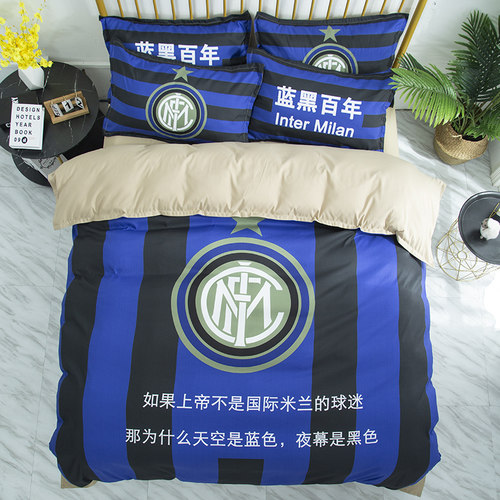 欧美风足球床上用品儿童四件套