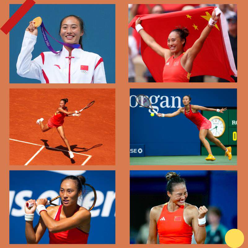 郑钦文海报奥运会周边画报 网球女单夺冠应援卧室背景墙贴装饰画