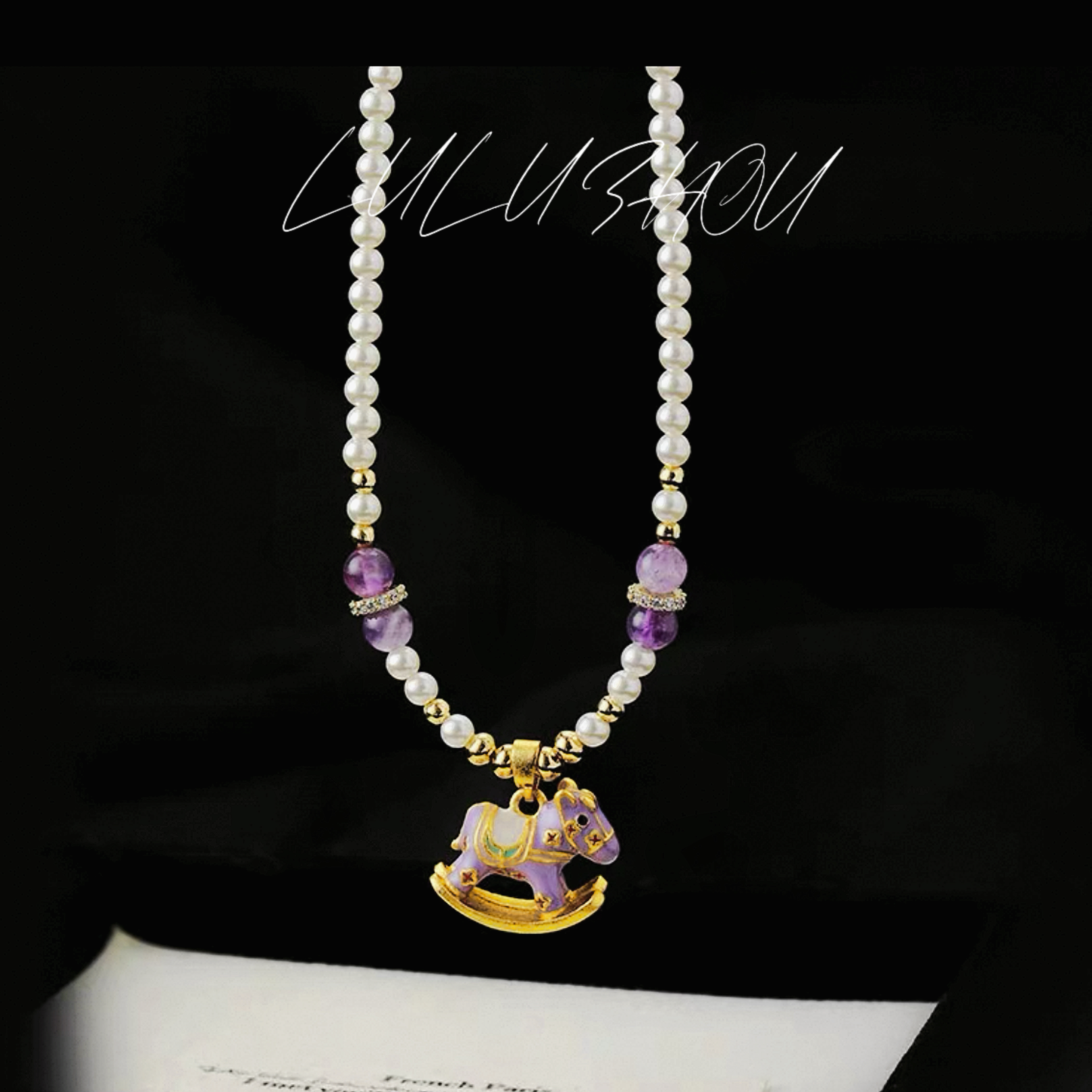 镀K金-江周JCHOU旋转木马珍珠小众设计ins高级感项链LUXL250604