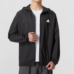 Adidas/阿迪达斯正品男子运动训练轻薄梭织连帽外套IT3940IT3942
