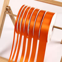 Orange high-density silk ribbon baked gift packaging, orange color with flower bouquets, bows and ribbons. Halloween loves orange thumbnail 8