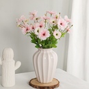 乡村灯笼花瓶白色陶瓷复古插花摆件创意粗陶台面陶罐鲜花花瓶 美式
