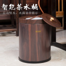 圆形中式 圆形茶桶智能语音提示自动吸水茶室茶台桶 复古茶水桶新款