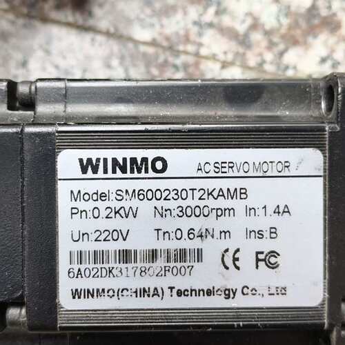 议价WINMO威玛伺服电机SM600230T2KAMB，0.2K可维修