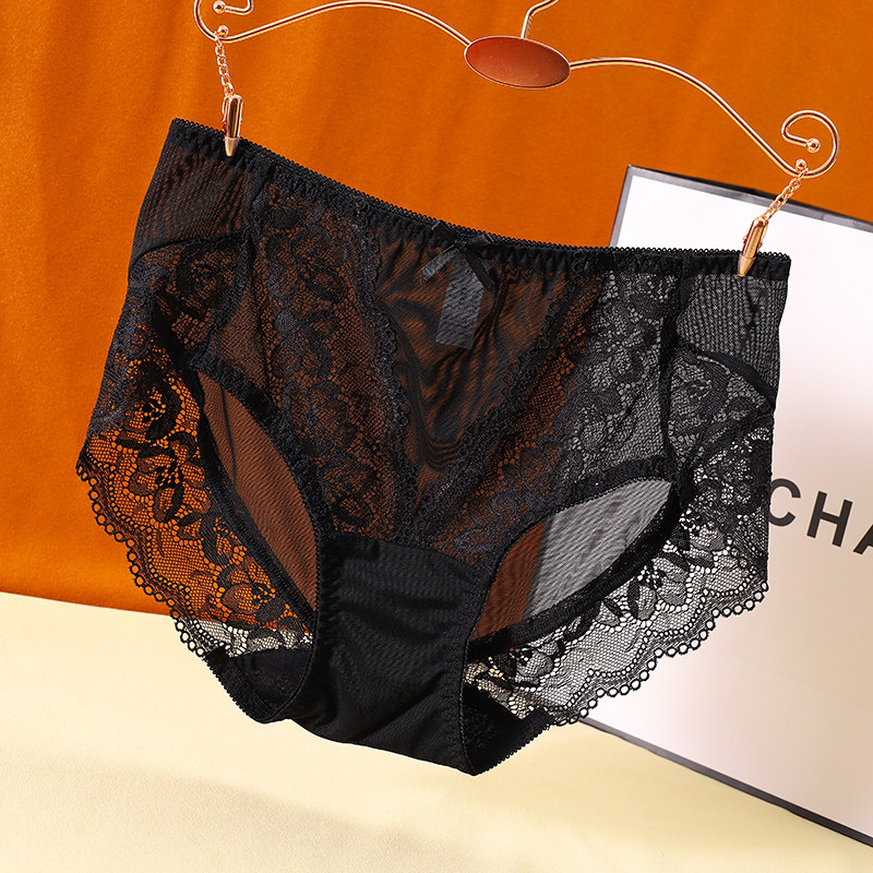 曼妮芬正品内裤女蕾丝性感女士中腰夏季薄款纯棉裆大码胖mm2023爆