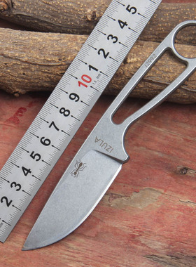 ESEE 蚂蚁户外小直刀D2钢EDC刀 野外求生高硬度水果刀包邮