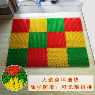 可拼接人造草坪卫浴淋浴洗澡蹭土地垫刮泥门垫浴室防滑垫防水脚垫