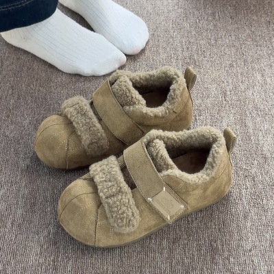 喜番SHOP厚底雪地靴女款女鞋2025新款毛绒冬季加绒棉鞋德训勃肯鞋