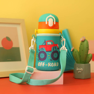 膳魔师儿童保温杯400ML Mp Buduck通用杯套宝宝TCKB吸管杯保护套