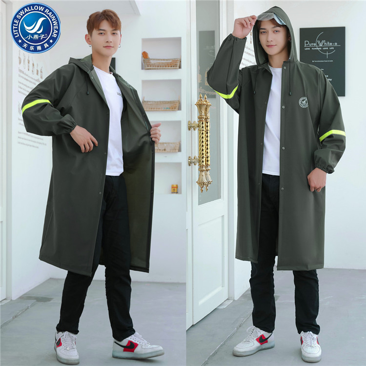 小燕子雨衣长款全身防暴雨时尚雨衣外套男士加厚连体防水成人雨披