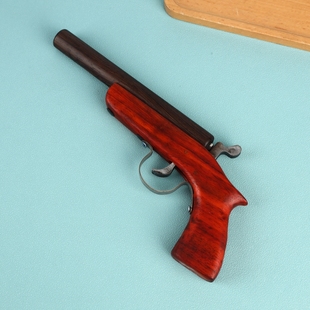红木模型火柴枪经典紫檀复古老式洋火枪7080后经典传统玩具枪礼物