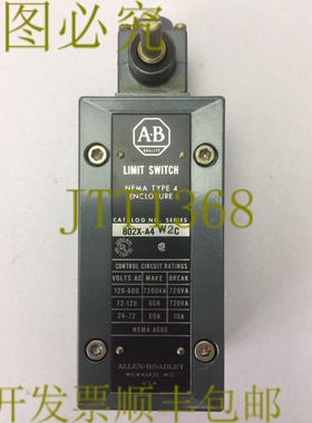原装供应AB 802X-A4W2 限位开关 600VAC 7200VA 720VA 系列 C NEM