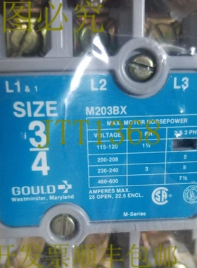 原装供应Telemechanique Gould 3/4 磁力启动器 M203BX92L