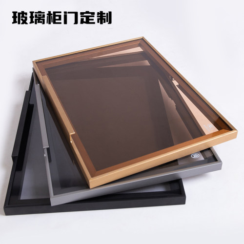 极简钢化玻璃餐边柜柜门衣柜门