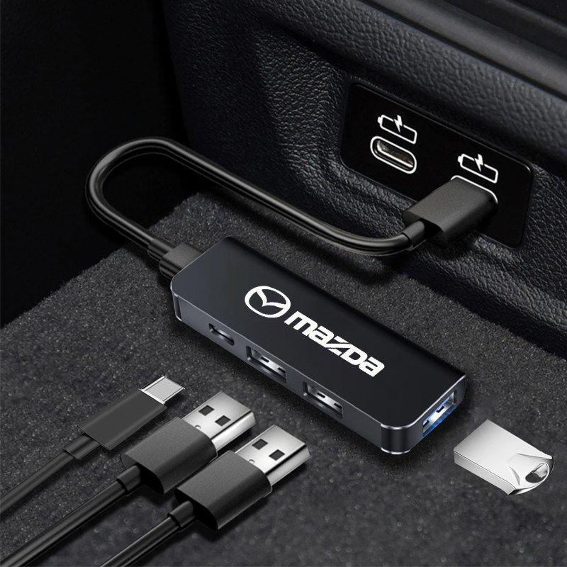 适用马自达EZ6CX30昴克赛拉usb扩展器Type-c充电器转接头拓展坞